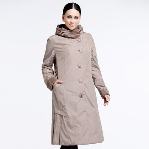 Women's Coat High Quality Spring and Summer Trench Slim Hooded Lapel Button Big Size AY-9076-Dollar Bargains Online Shopping Australia