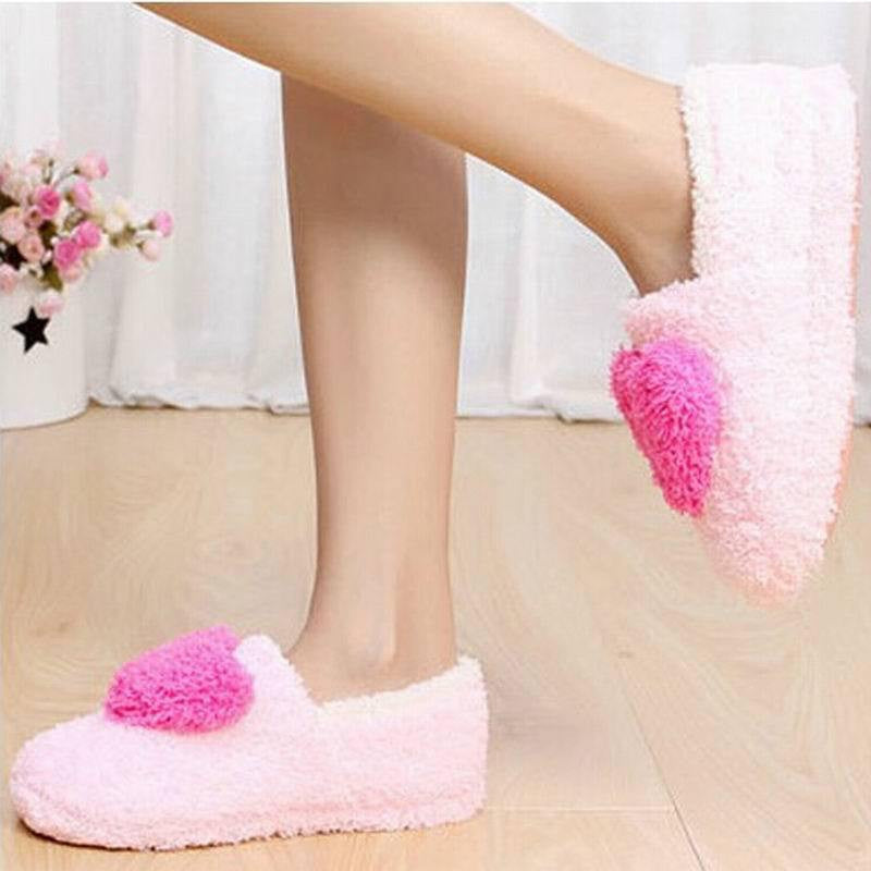 Ladies Home Floor Soft Women indoor Slippers Outsole Cotton-Padded Shoes Female Cashmere Warm Casual Shoes-Dollar Bargains Online Shopping Australia