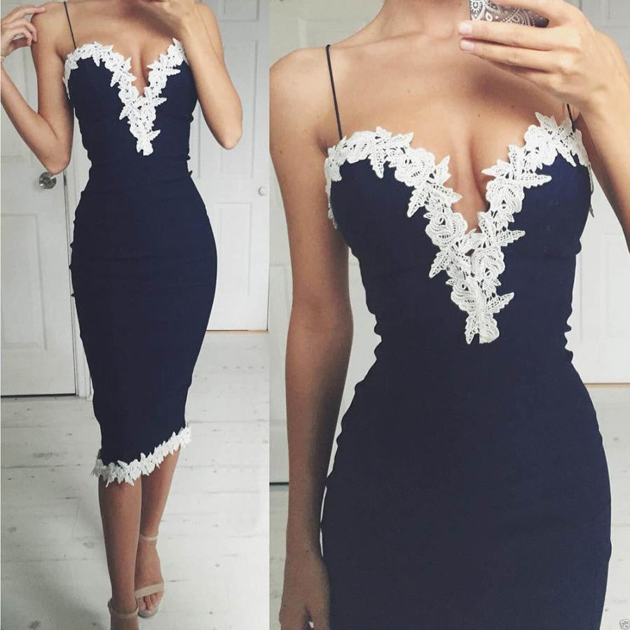 Lace Dress Womens Bodycon Dress V Neck Floral Lace Vestidos Ladies Sexy Dresses Party Night Club Dress #2415-Dollar Bargains Online Shopping Australia