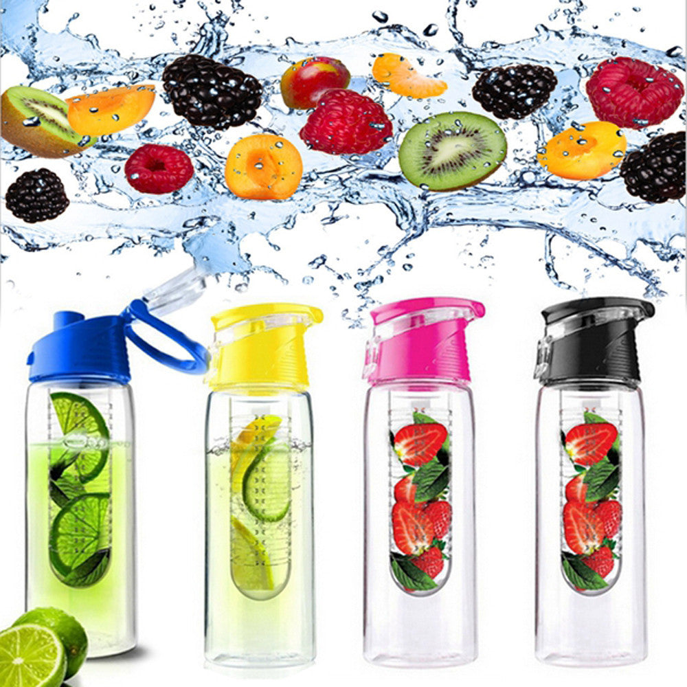 700ML Flesh Fruit Water Bottle Sports Health Lemon Juice Make Bottle Office Outdoor Cycling Camping Flip Lid Cup Leak-proof-Dollar Bargains Online Shopping Australia