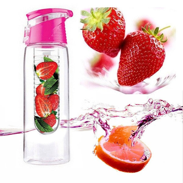 700ML Flesh Fruit Water Bottle Sports Health Lemon Juice Make Bottle Office Outdoor Cycling Camping Flip Lid Cup Leak-proof-Dollar Bargains Online Shopping Australia