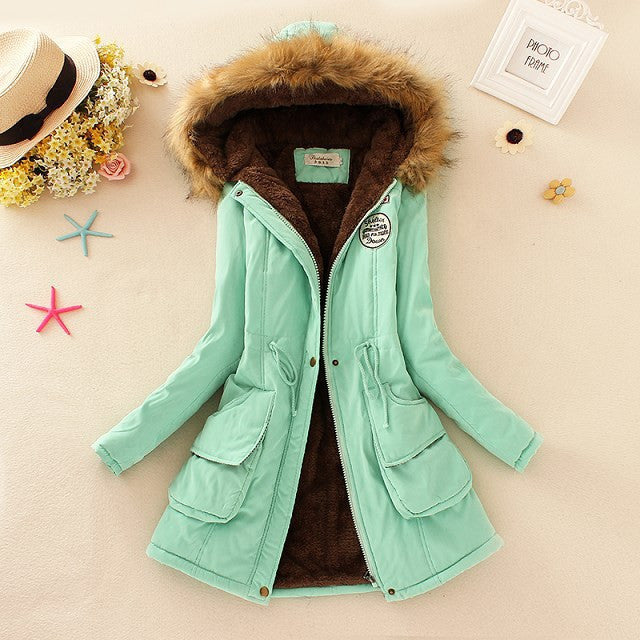Parkas Female Women Winter Coat Thickening Cotton Winter Jacket Womens Outwear Parkas for Women Winter-Dollar Bargains Online Shopping Australia