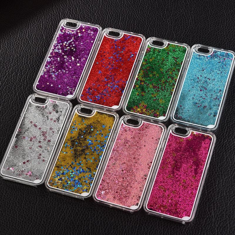 Fashion Liquid Glitter meteor sand sequins Colorful Dynamic Transparent Hard Mobile Phone cases For iphone4s/5 SE/6 6s/6Plus-Dollar Bargains Online Shopping Australia