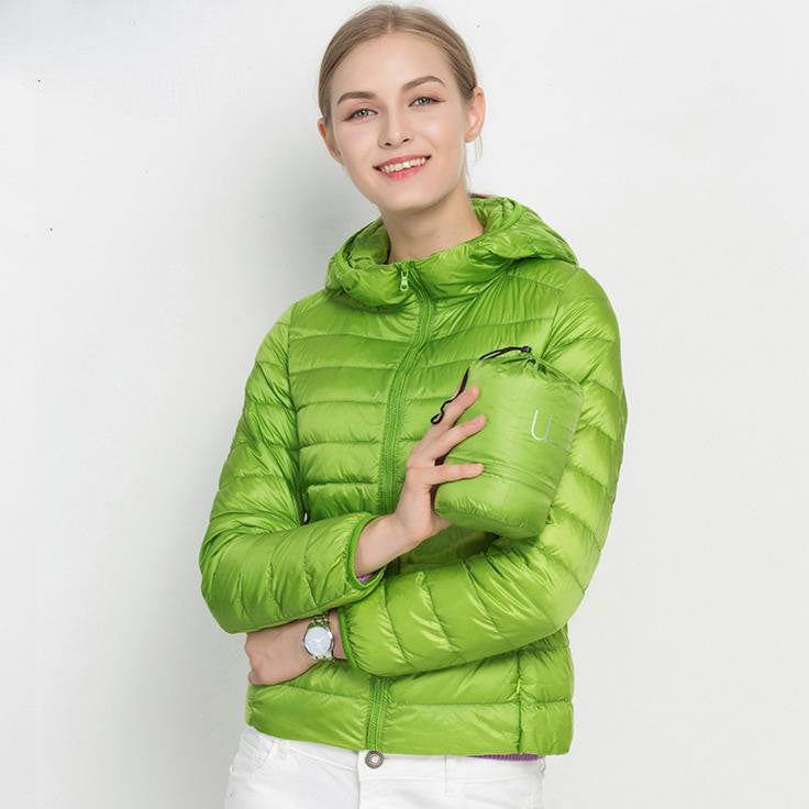 HOT Winter Women Ultra Light Down Jacket 90% Duck Down Hooded Jackets Long Sleeve Warm Slim Coat Parka Female Solid Outwear-Dollar Bargains Online Shopping Australia