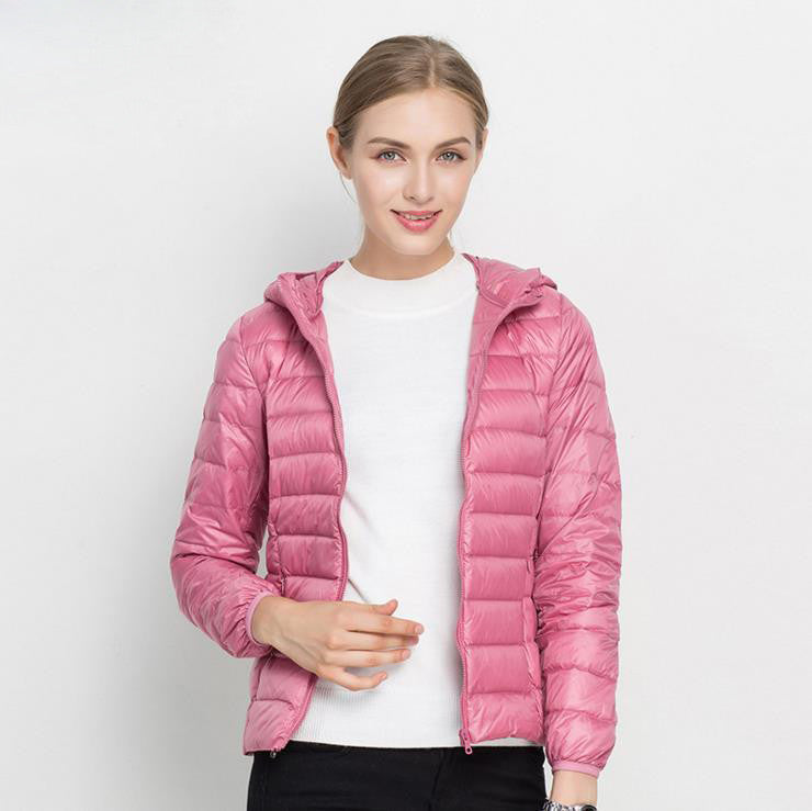 HOT Winter Women Ultra Light Down Jacket 90% Duck Down Hooded Jackets Long Sleeve Warm Slim Coat Parka Female Solid Outwear-Dollar Bargains Online Shopping Australia