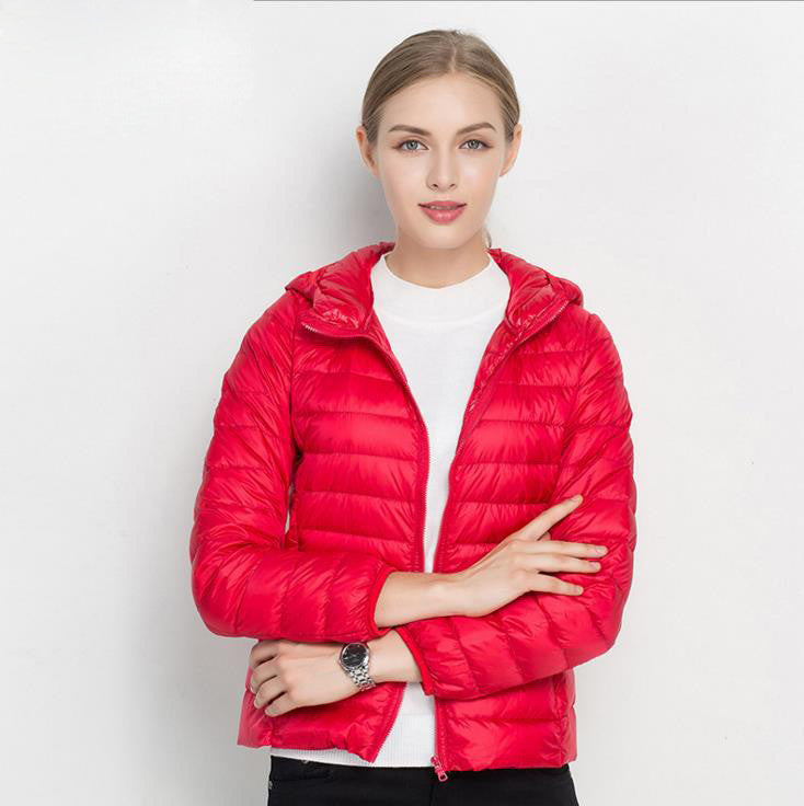 HOT Winter Women Ultra Light Down Jacket 90% Duck Down Hooded Jackets Long Sleeve Warm Slim Coat Parka Female Solid Outwear-Dollar Bargains Online Shopping Australia