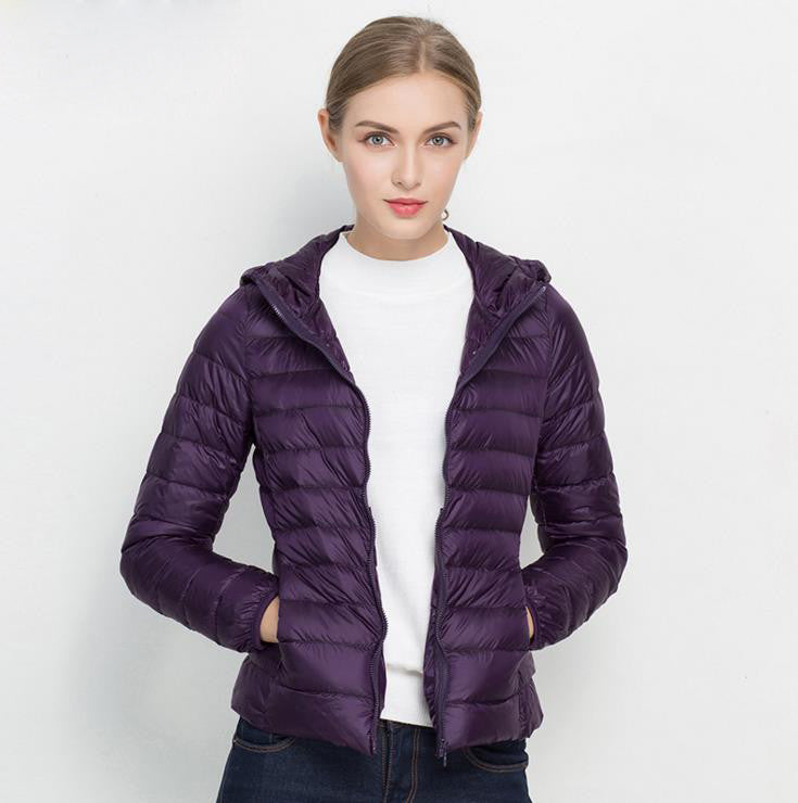 HOT Winter Women Ultra Light Down Jacket 90% Duck Down Hooded Jackets Long Sleeve Warm Slim Coat Parka Female Solid Outwear-Dollar Bargains Online Shopping Australia