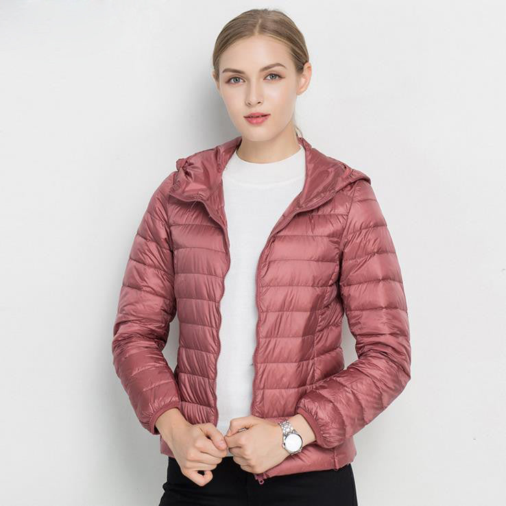 HOT Winter Women Ultra Light Down Jacket 90% Duck Down Hooded Jackets Long Sleeve Warm Slim Coat Parka Female Solid Outwear-Dollar Bargains Online Shopping Australia