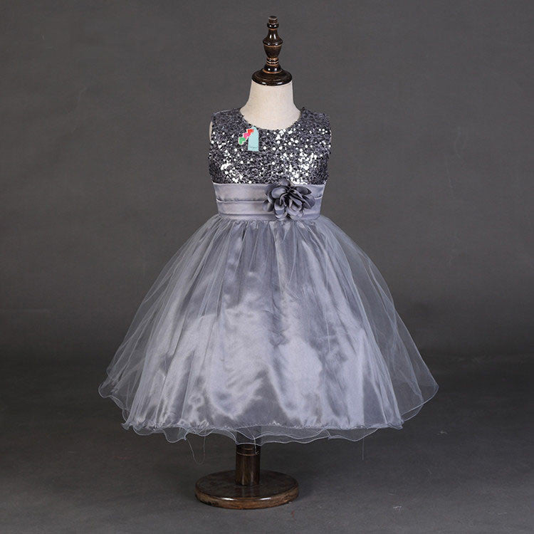 Fashion Sequin Flower Girl Dress Party Birthday wedding princess Toddler baby Girls Clothes Children Kids Girl Dresses-Dollar Bargains Online Shopping Australia