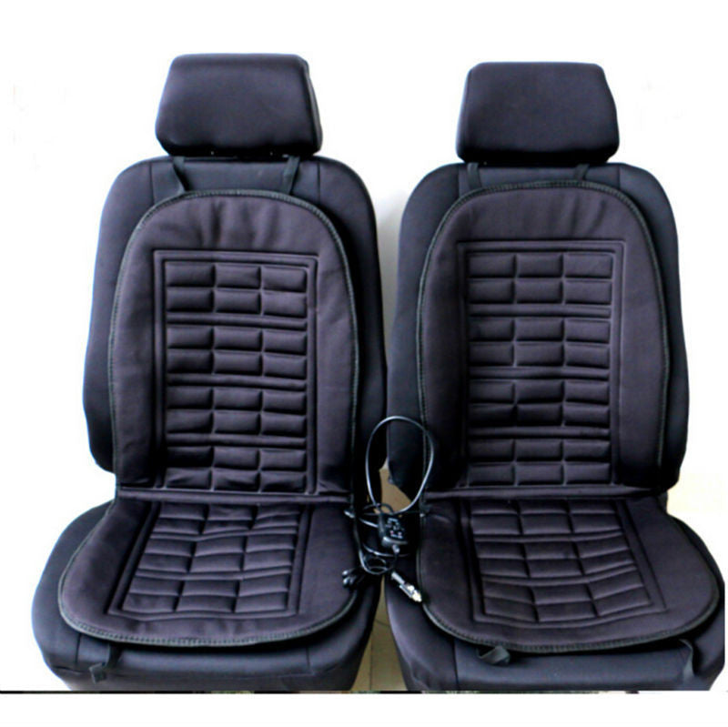 Winter Warmer Car Heated Seat Cushion Cover Heat Heating- 2 Pieces Conjoined-Dollar Bargains Online Shopping Australia