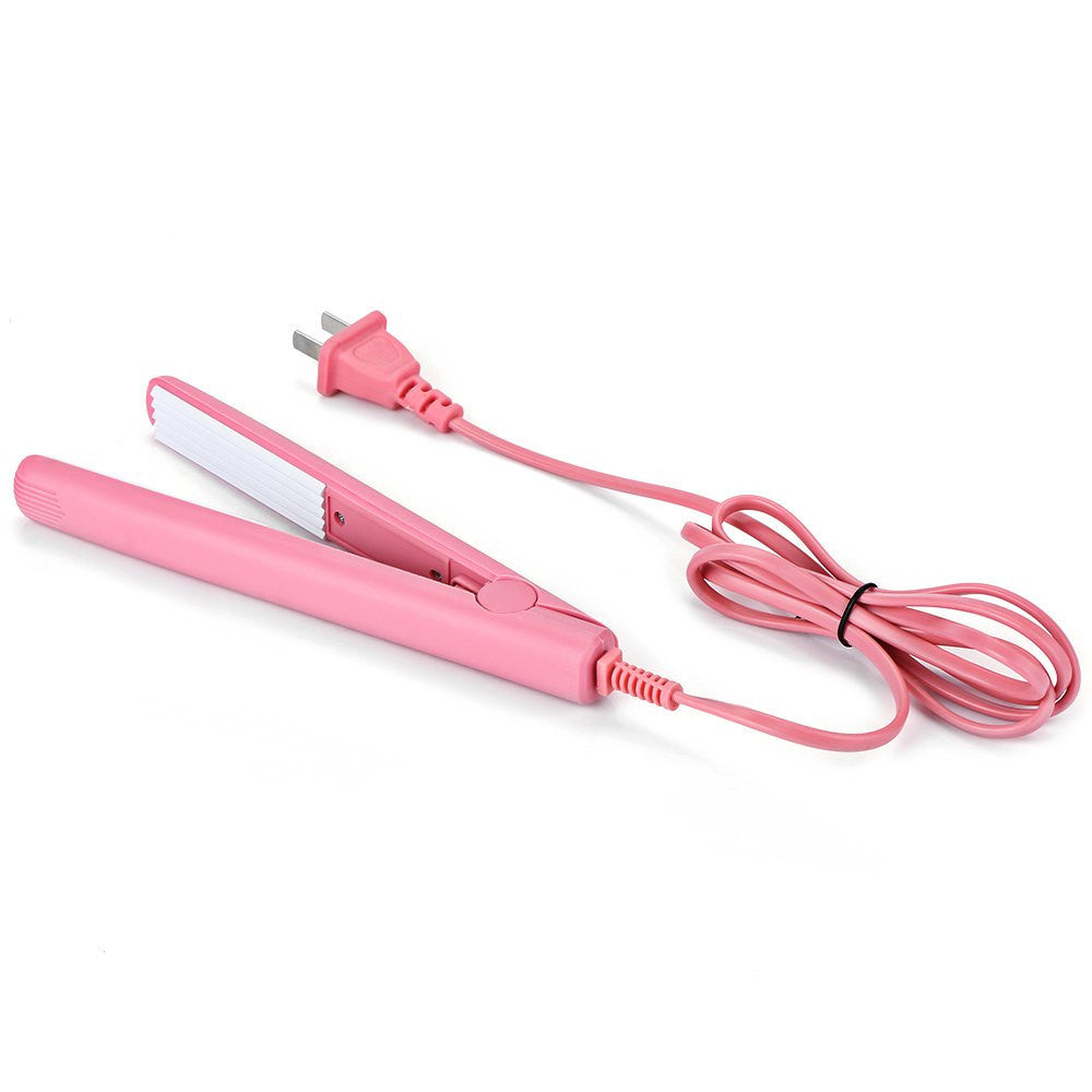 Mini Portable Hair Straightener Iron Pink Ceramic Electronic Titanium Straightening Corrugated Curling Iron Flat Styling Tools-Dollar Bargains Online Shopping Australia