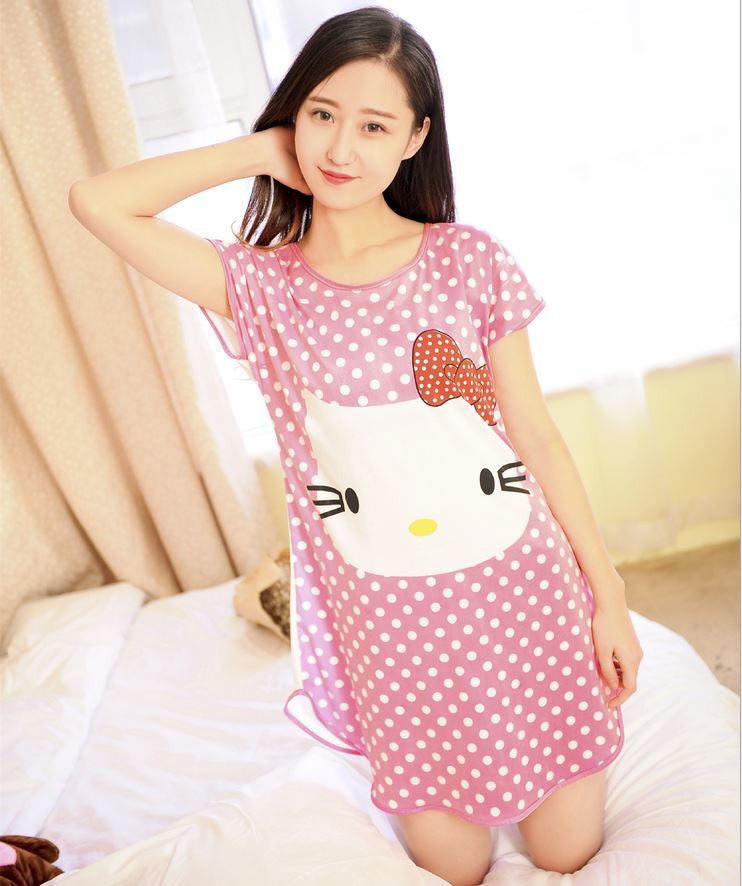 Women's fashion wearing loose sweet womens pajamas Animal printing Indoor Clothing Home Suit Sleepwear summer Pajamas-Dollar Bargains Online Shopping Australia