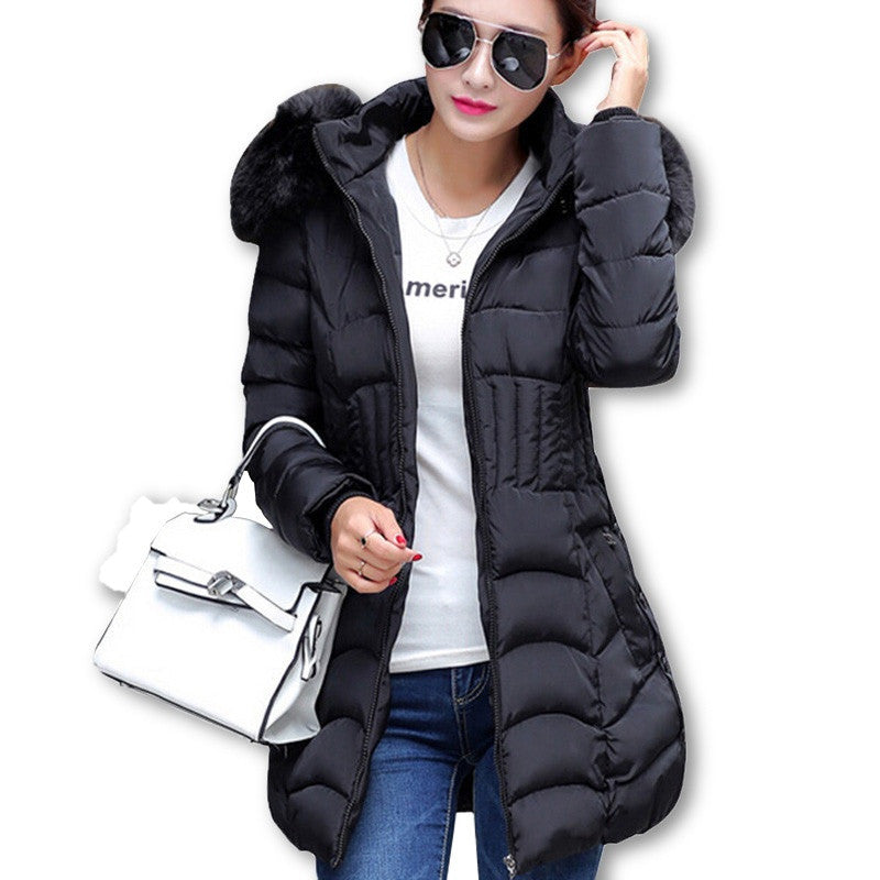 Plus Size Arrive Warm Down & Parkas Long Sleeve Button Zipper Long Style Outwear Thick Winter Jacket Women Coat-Dollar Bargains Online Shopping Australia