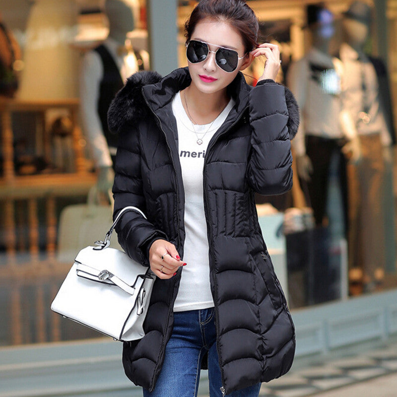 Plus Size Arrive Warm Down & Parkas Long Sleeve Button Zipper Long Style Outwear Thick Winter Jacket Women Coat-Dollar Bargains Online Shopping Australia