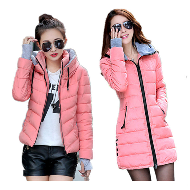 Wadded Jacket Female Women Winter Jacket Down Cotton Coat Slim Parkas Ladies Plus Size Womens Jackets And Coats C2262-Dollar Bargains Online Shopping Australia