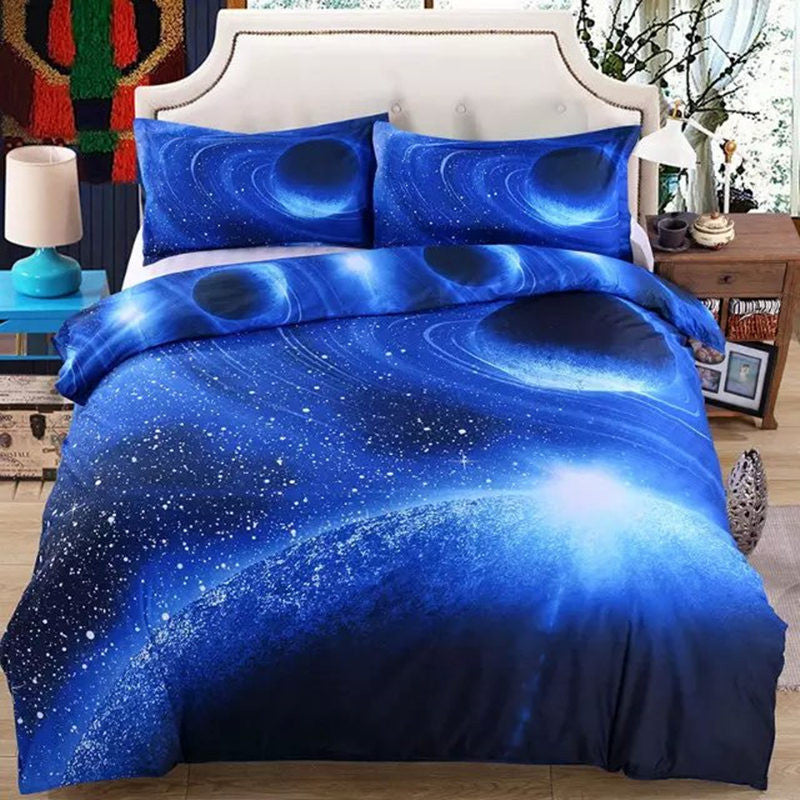 3D Galaxy Bedding Sets Twin/Queen Size Universe Outer Space Themed Bedspread 2pcs/3pcs/4pcs Bed Linen Bed Sheets Duvet Cover Set-Dollar Bargains Online Shopping Australia