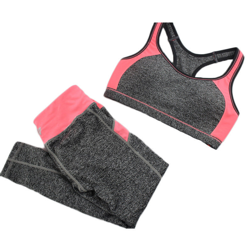 Women's Casual Sets Seamless Bra Top and Elastic Capris Fashion Patchwork Suits 1 Set-Dollar Bargains Online Shopping Australia