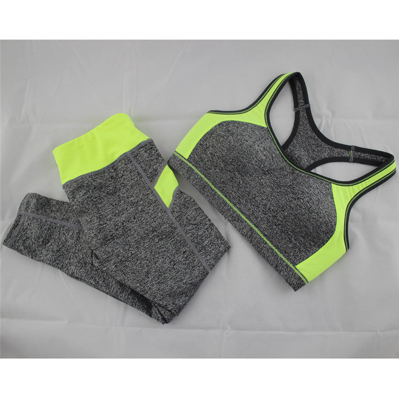 Women's Casual Sets Seamless Bra Top and Elastic Capris Fashion Patchwork Suits 1 Set-Dollar Bargains Online Shopping Australia