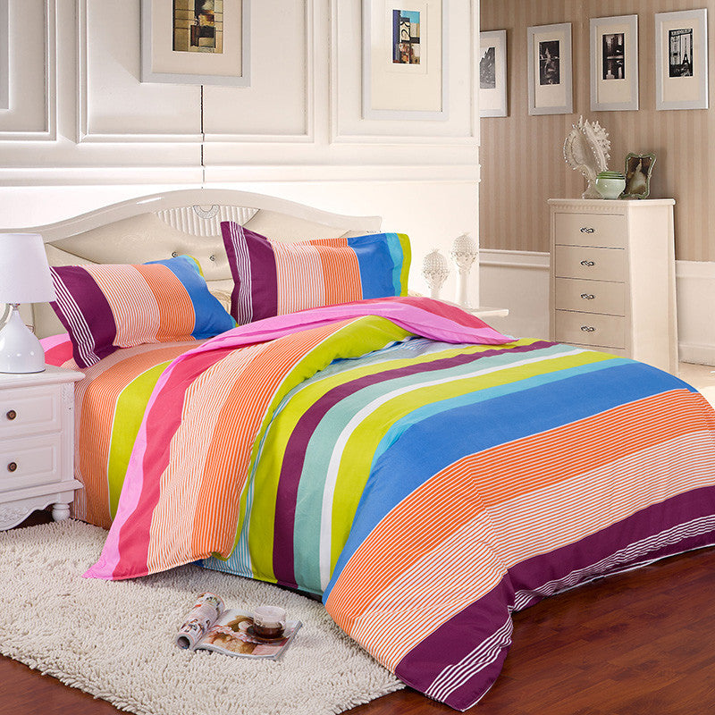 Summer bedding set Full/Queen/King size bed set duvet cover set reactive printed bed linen flat sheet bedclothes.-Dollar Bargains Online Shopping Australia