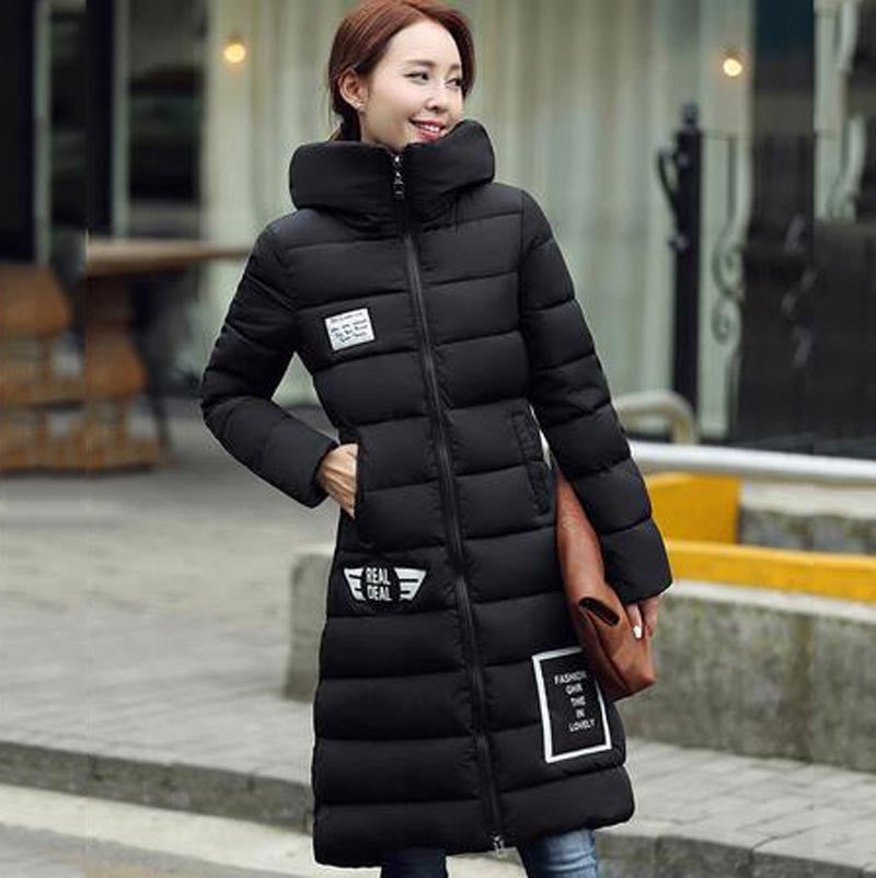 women's cotton-padded jacket est winter thicken long slim down parka high plus size hooded female coat kl0627-Dollar Bargains Online Shopping Australia