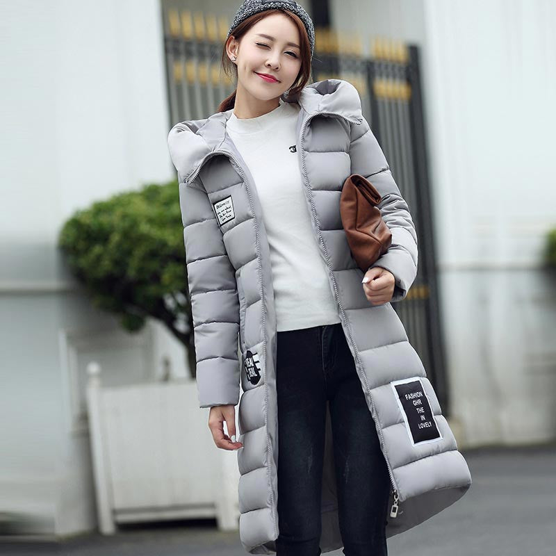 women's cotton-padded jacket est winter thicken long slim down parka high plus size hooded female coat kl0627-Dollar Bargains Online Shopping Australia