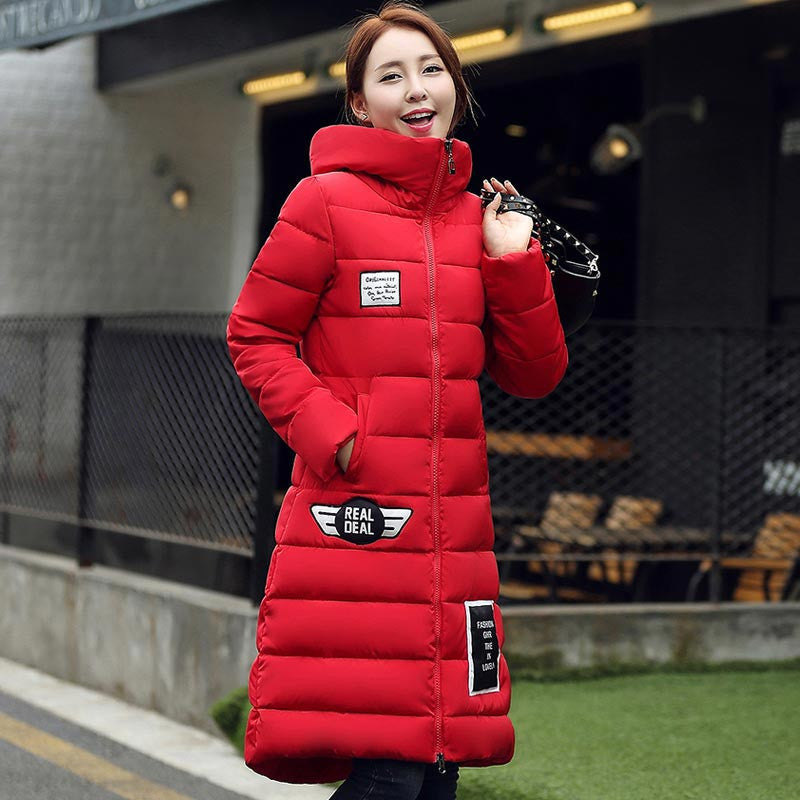 women's cotton-padded jacket est winter thicken long slim down parka high plus size hooded female coat kl0627-Dollar Bargains Online Shopping Australia