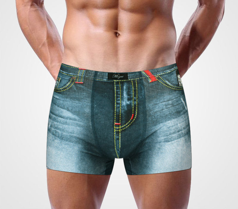 Sexy Underwear Men Classic Printed Cotton Spandex Underpants Mens underwear Boxers Shorts Brand-Dollar Bargains Online Shopping Australia