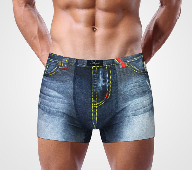Sexy Underwear Men Classic Printed Cotton Spandex Underpants Mens underwear Boxers Shorts Brand-Dollar Bargains Online Shopping Australia