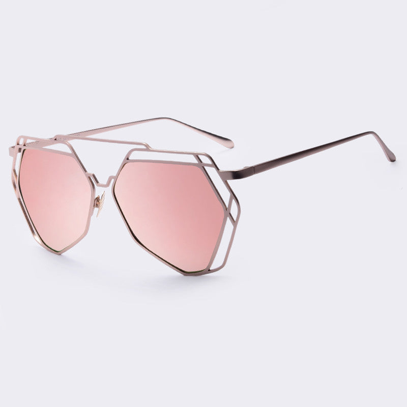 Cat Eye Sunglasses Women Mirror Glasses Fashion Ladies Sunglasses Luxury Geometry Twin-Beams Alloys Frame Brand Design-Dollar Bargains Online Shopping Australia