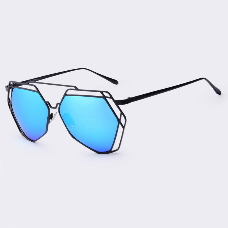 Cat Eye Sunglasses Women Mirror Glasses Fashion Ladies Sunglasses Luxury Geometry Twin-Beams Alloys Frame Brand Design-Dollar Bargains Online Shopping Australia