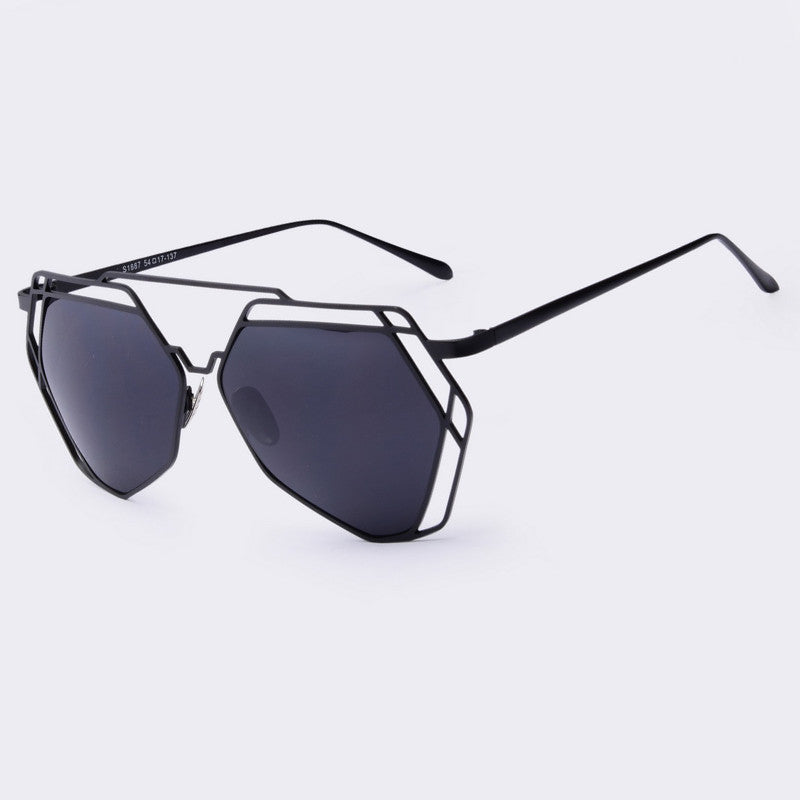 Cat Eye Sunglasses Women Mirror Glasses Fashion Ladies Sunglasses Luxury Geometry Twin-Beams Alloys Frame Brand Design-Dollar Bargains Online Shopping Australia