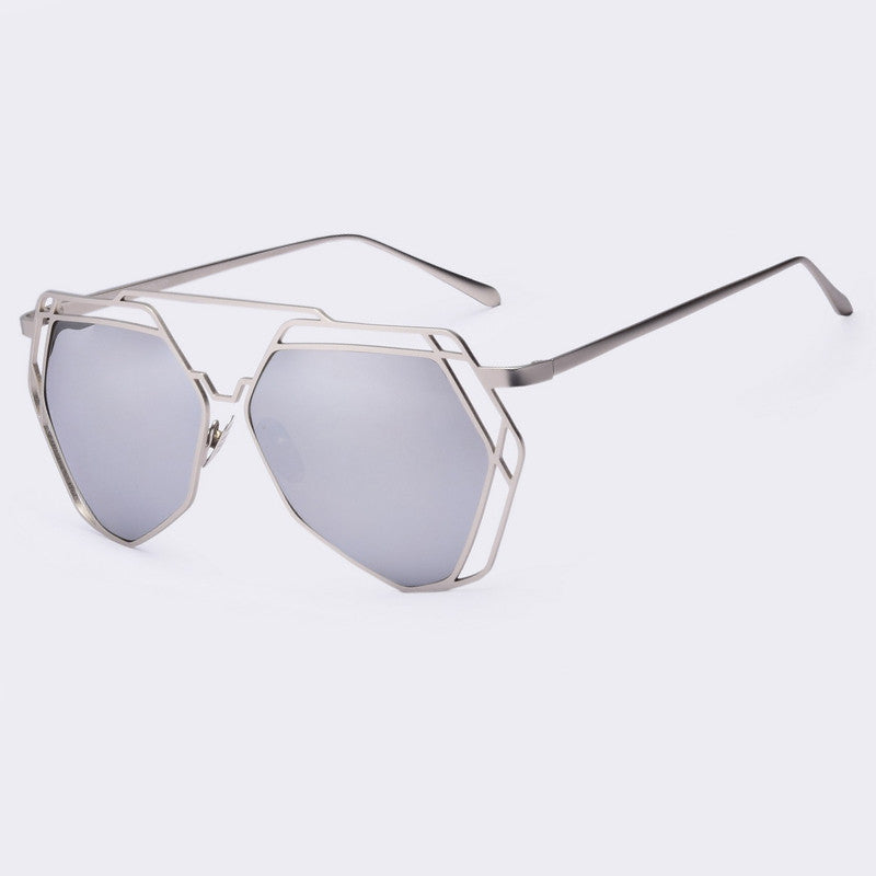 Cat Eye Sunglasses Women Mirror Glasses Fashion Ladies Sunglasses Luxury Geometry Twin-Beams Alloys Frame Brand Design-Dollar Bargains Online Shopping Australia