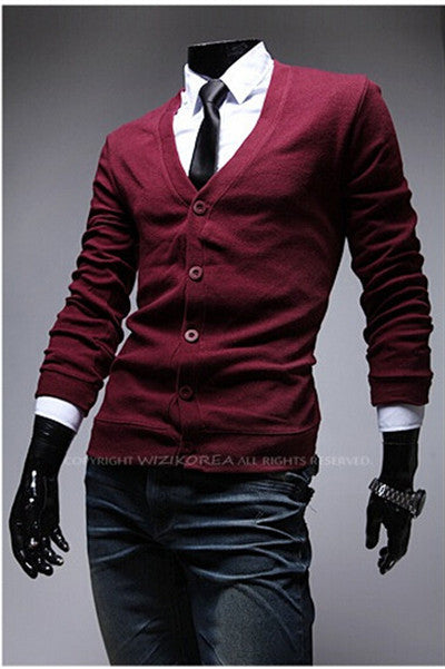 Autumn Fashion Crime Brand Knitting Cardigan Sweater Men Cardigan Sweater Leisure Men v-neck Sweater Men-Dollar Bargains Online Shopping Australia