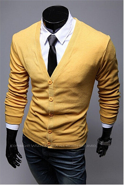 Autumn Fashion Crime Brand Knitting Cardigan Sweater Men Cardigan Sweater Leisure Men v-neck Sweater Men-Dollar Bargains Online Shopping Australia