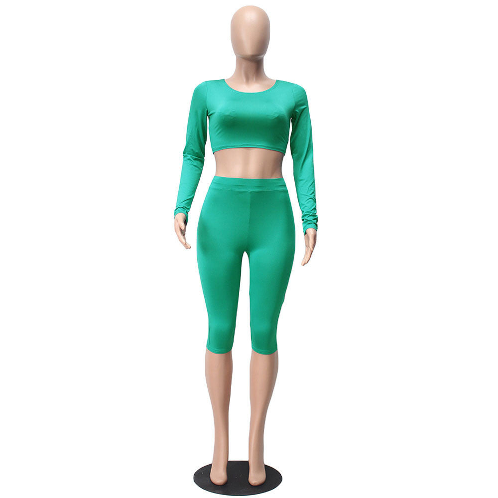 Winter Women Two Piece Bodycon Jumpsuit Knee Length Long Sleeve Black Playsuit Sexy Club Elegant Rompers And Jumpsuits-Dollar Bargains Online Shopping Australia