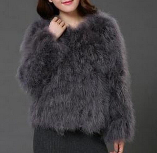 10 colors fashion Ostrich wool turkey fur wool coat feather fur short jacket angelababy-Dollar Bargains Online Shopping Australia