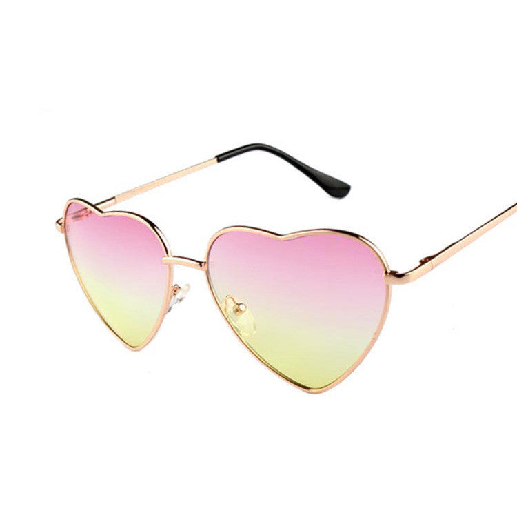 Heart Shaped Sunglasses WOMEN metal Reflective LENES Fashion sun GLASSES MEN Mirror-Dollar Bargains Online Shopping Australia