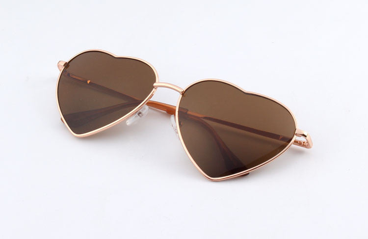 Heart Shaped Sunglasses WOMEN metal Reflective LENES Fashion sun GLASSES MEN Mirror-Dollar Bargains Online Shopping Australia