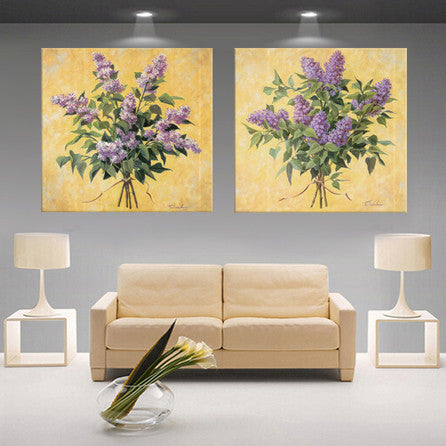 modern 3D white lotus definition pictures canvas Home Decoration living room Wall modular painting Print (no frame)2pcs-Dollar Bargains Online Shopping Australia