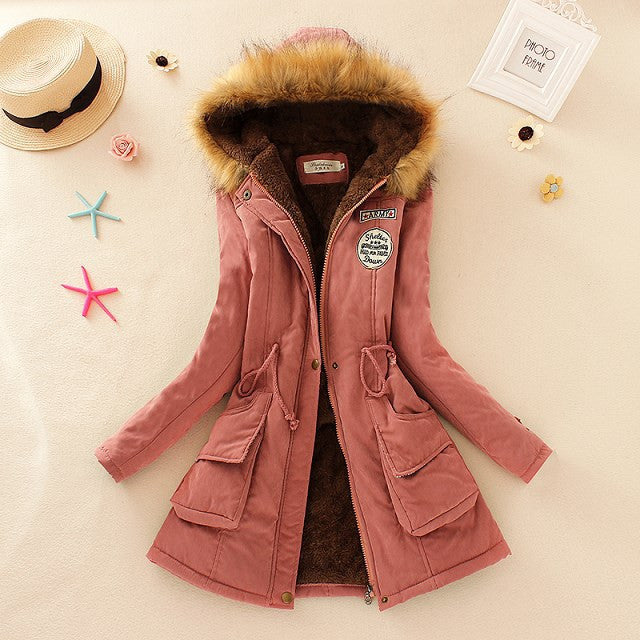 Winter Women Coat Parka Casual Outwear Military Hooded Coat Woman Clothes Fur Coats manteau femme Winter Jacket Women MA354-Dollar Bargains Online Shopping Australia