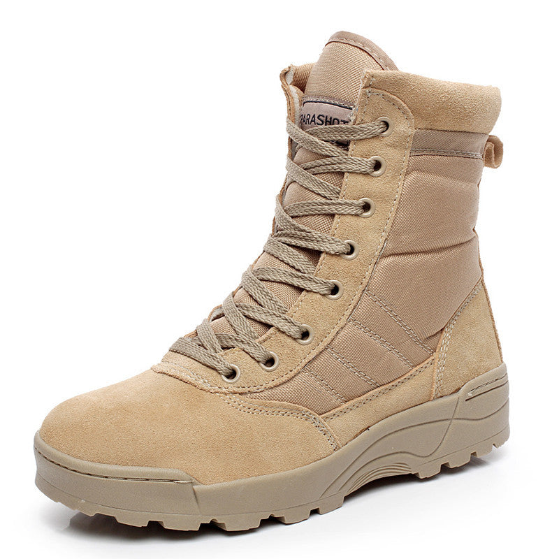 Military Tactical Combat Outdoor Sport Army Men Boots Desert Botas Hiking Autumn Shoes Travel Leather High Boots Male-Dollar Bargains Online Shopping Australia