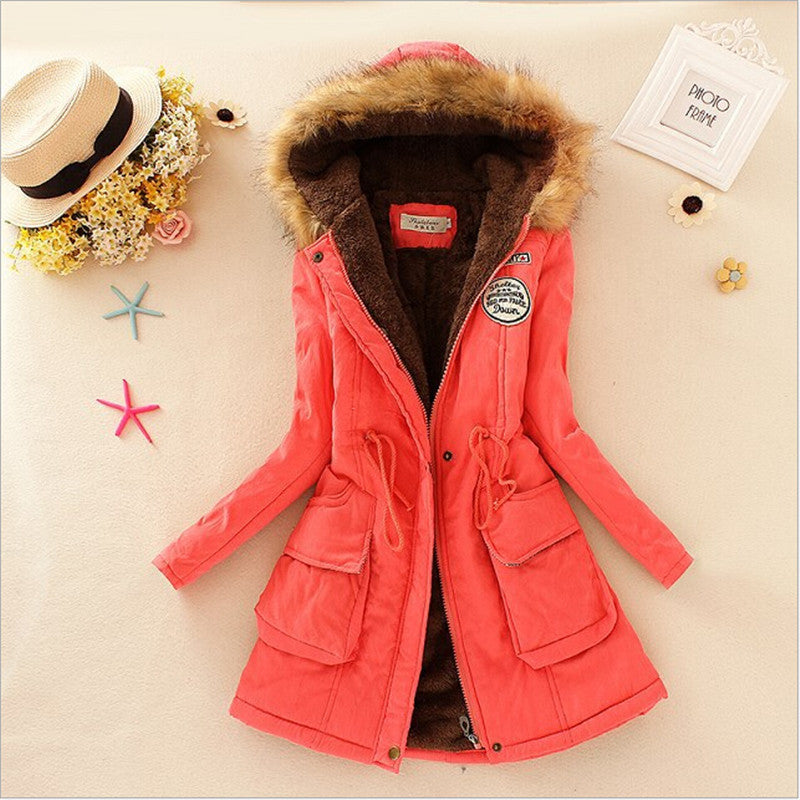 Women Coat Winter Parka Casual Outwear Military Hooded Coat Winter Jacket Women Padded Coats Woman Clothes FZ037-Dollar Bargains Online Shopping Australia