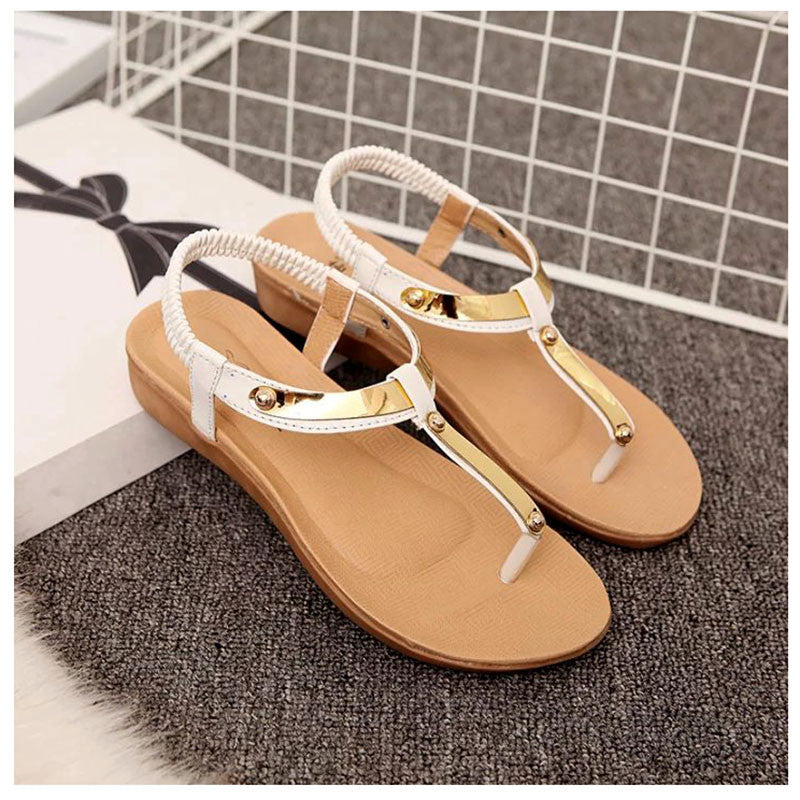 Beautiful Women Sandals Flat Sandals Women Summer Shoes Sequined Ladies Sandals Black Sandale Femme Plus Size 41 42-Dollar Bargains Online Shopping Australia