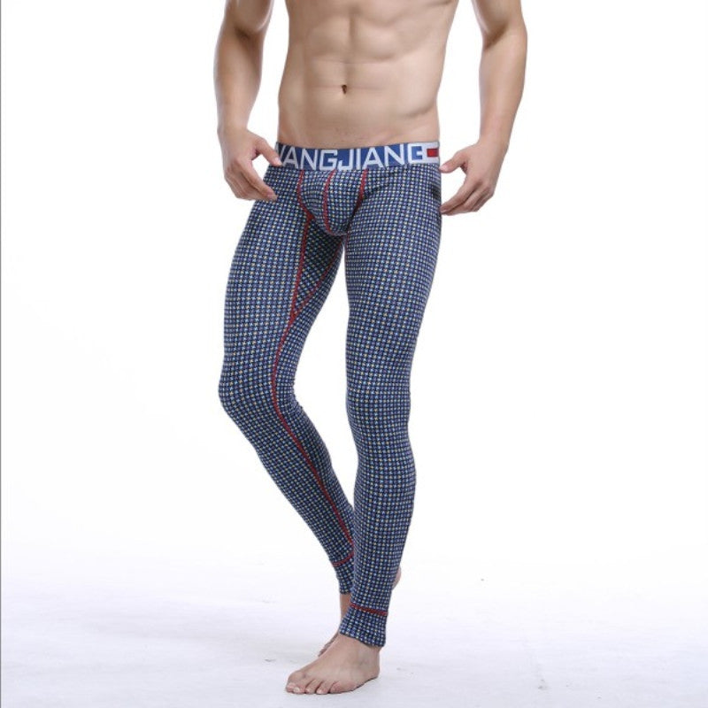 Men Cotton Printing Thermal Underwear Bottom Warm Long Johns Leggings Pants-Dollar Bargains Online Shopping Australia