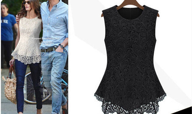 Women Dress Shirts Blusas Lace Sexy Hollow Out Blouse-Dollar Bargains Online Shopping Australia