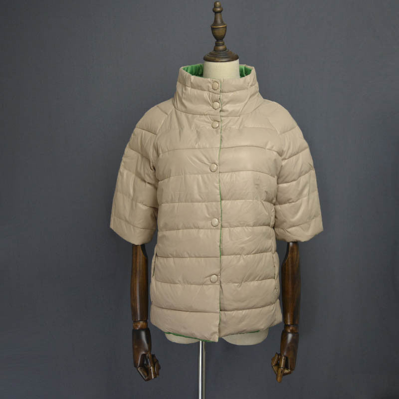 winter jacket women Fashion Half Sleeve Stand Collar Parkas &Coat for Autumn Women with Hollow Cotton Inside-Dollar Bargains Online Shopping Australia