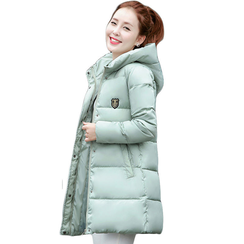 Winter Women Coat Elegant Pure color Thick Warm Hooded Down Cotton Jacket High Large size Women Coat-Dollar Bargains Online Shopping Australia