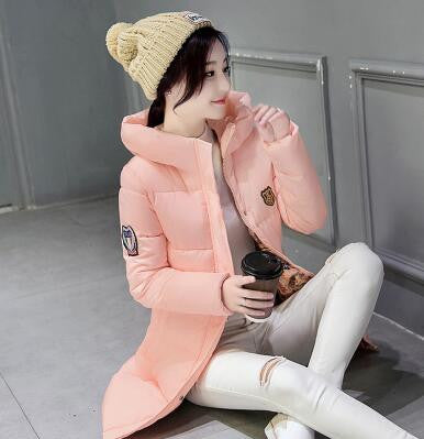 Winter Women Coat Elegant Pure color Thick Warm Hooded Down Cotton Jacket High Large size Women Coat-Dollar Bargains Online Shopping Australia