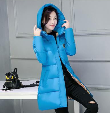 Winter Women Coat Elegant Pure color Thick Warm Hooded Down Cotton Jacket High Large size Women Coat-Dollar Bargains Online Shopping Australia