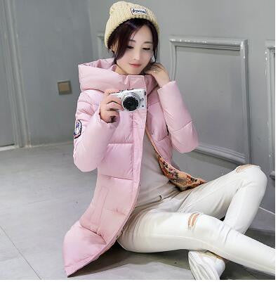Winter Women Coat Elegant Pure color Thick Warm Hooded Down Cotton Jacket High Large size Women Coat-Dollar Bargains Online Shopping Australia